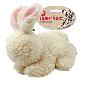 Fleece Rabbit Dog Toy with Squeaker | Plush, Cuddle Rabbit Squeak Toy for Small to Large Dog Breeds