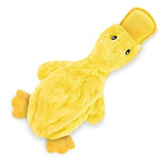 Crinkle Dog Toy for Small, Medium, and Large Breeds, Plush No Mess Chew and Play - Yellow