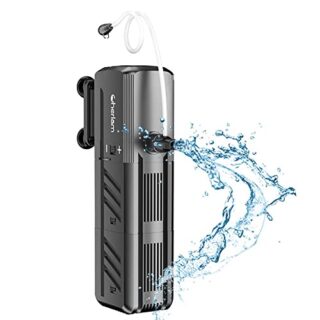 Submersible Aquarium Filter, 12W Internal Aquarium Filter, Adjustable Fish Tank Filter