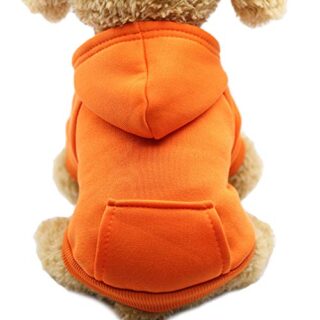 Winter Dog Hoodie Sweatshirts with Pockets Warm Dog Clothes for Small Dogs Chihuahua Coat Clothing Puppy Cat