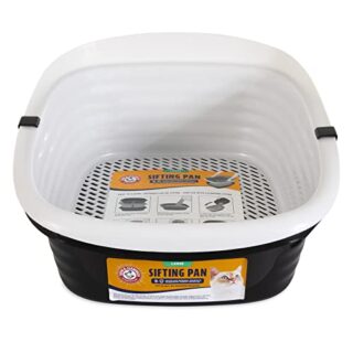Petmate Large Sifting Litter Box Scoop Free Cat Litter Tray with Microban