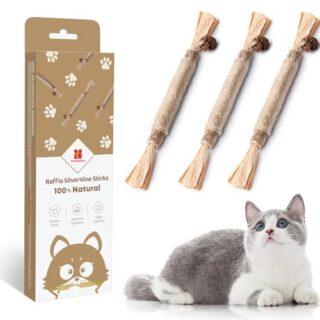 3 Pack Silvervine Cat Toys, Catnip Cat Chew Toys Teeth Cleaning