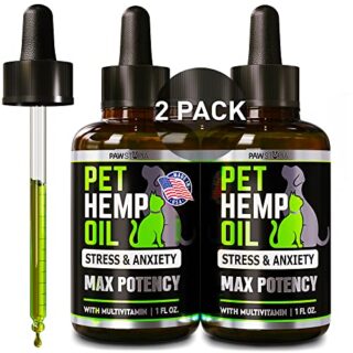 Hemp Oil for Dogs and Cats - Helps Pets with Anxiety, Pain, Stress, Sleep, Arthritis, Seizures Relief - Cat Anxiety Relief - Omega 3-6-9
