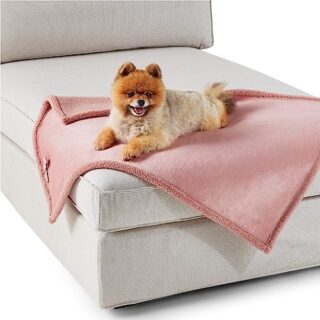 Waterproof Dog Blanket for Small Dogs - Washable Pet Blankets Reversible for Cats and Dogs