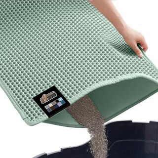 Honeycomb Cat Mat, Traps Litter, Two Layer Trapping Kitty Mats, Less Waste, Soft On Paws, Indoor Box Supplies and Essentials, Feeding Trap