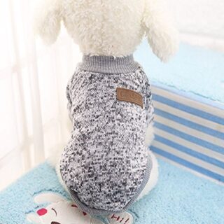 Pet Dog Classic Sweater Sweatshirt, Soft Fleece Coat for Small, Medium Dog, Warm Pet Dog Cat Clothes