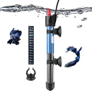 Adjustable Aquarium Heater, Submersible Glass Water Heater for 5 – 70 Gallon Fish Tank