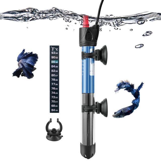 Adjustable Aquarium Heater, Submersible Glass Water Heater for 5 – 70 Gallon Fish Tank