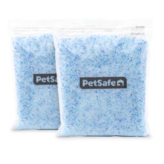 Premium Blue Crystal Litter, 2-Pack – Includes 2 Bags – Absorbs Odors 5x Faster than Clay Clumping – Low Tracking for Less Mess