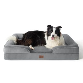 Orthopedic Pet Bed - Large Washable Dog Sofa With Supportive Foam, Removable Cover