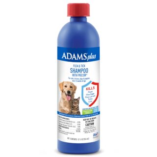 Plus Flea & Tick Shampoo with Precor for Cats, Kittens, Dogs & Puppies Over 12 Weeks Of Age Sensitive Skin Flea Treatment