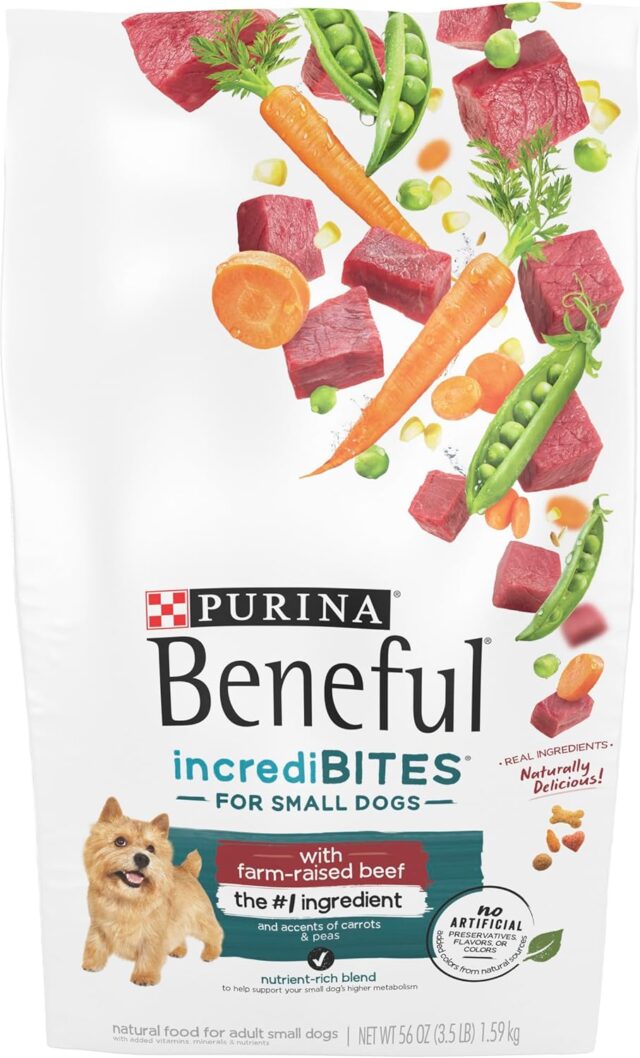 Purina Beneful IncrediBites With Farm-Raised Beef, Small Breed Dry Dog Food - 3.5 Pound (Pack of 4)