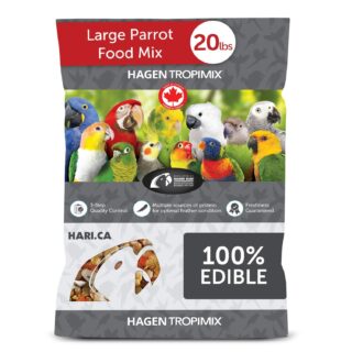 Hari Tropimix Bird Food, Large Parrot Food with Seeds, Fruit, Nuts, Vegetables, Grains, and Legumes, Enrichment Food, 20 lb Bag