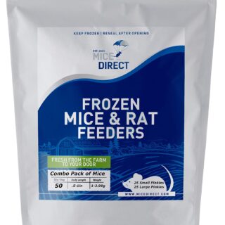 MiceDirect Frozen Mice Combo Pack of Small Pinkies Pinkies Feeder Mice - Food for Corn Snakes, Ball Pythons, Lizards 40 Ounce (50 Count)