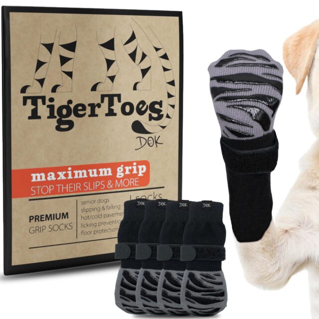 Premium Non-Slip Dog Socks for Hardwood Floors - Extra-Thick Grip That Works Even When Twisted