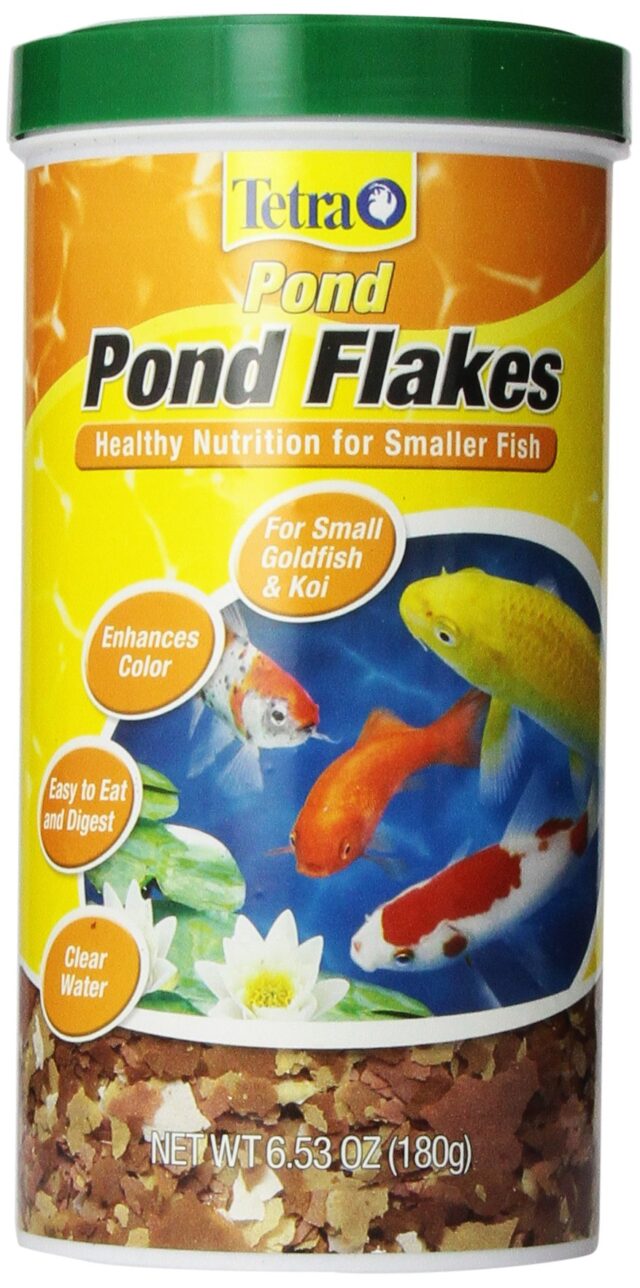 Tetra Pond Flakes Complete Nutrition for Smaller Pond Fish, Goldfish and Koi Fish, 6.35 oz