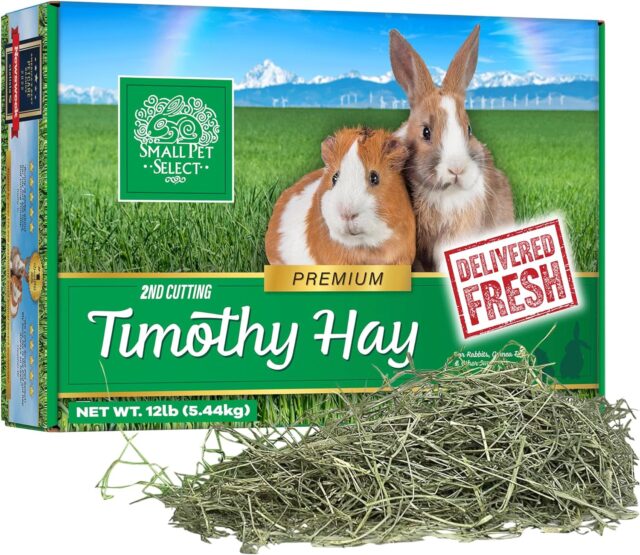 Small Pet Select 2nd Cutting Perfect Blend Timothy Hay Pet Food for Rabbits, Guinea Pigs, Chinchillas and Other Small Animals,12 LB