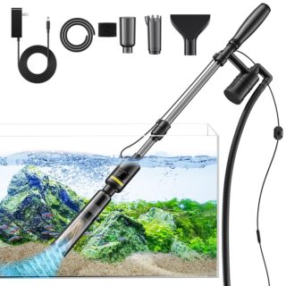 Fish Tank Cleaner - Aquarium Gravel Cleaner, 530GPH/32W Electric Fish Tank Cleaning Tools, Adjustable Water Flow Aquarium Cleaner Kit
