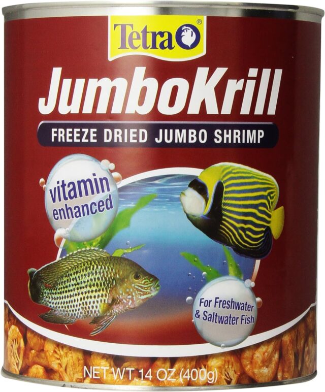 Tetra JumboKrill Freeze-Dried Jumbo Shrimp 14 Ounces, Natural Shrimp Treat For aquarium Fish