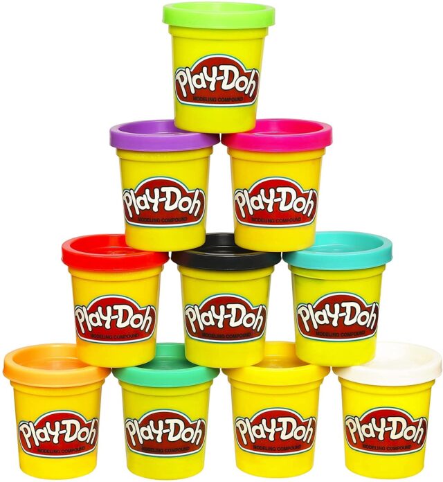 Play-Doh Bulk 10-Pack Case of Assorted Colors, Easter Basket Stuffers, Party Favors for Girls & Boys, Kids Arts & Crafts, Preschool Toys, Ages 2+