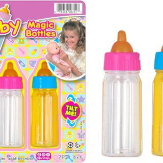 Ja-Ru Magic Baby Doll Bottles Milk Bottle and Juice Bottle, Great Baby Doll Accessories. Set with 2 Bottles. 701-1 bison prime